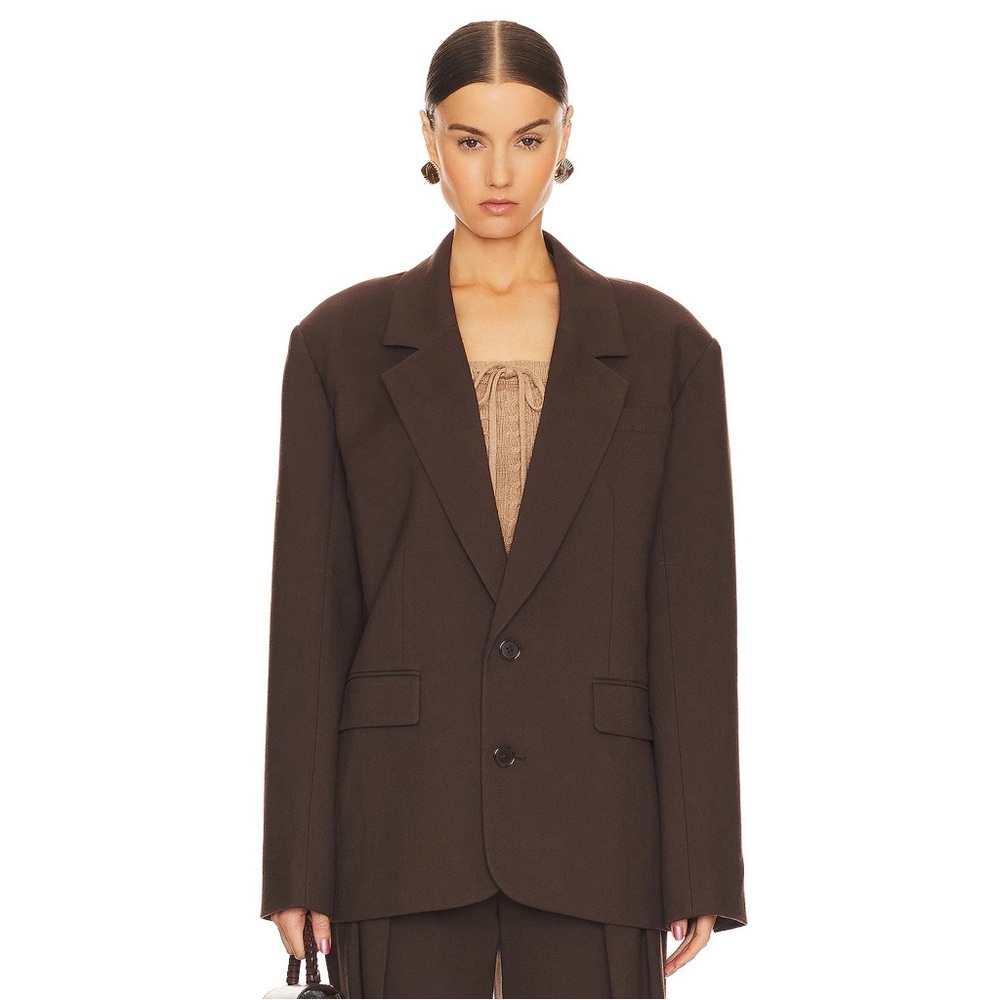 Helsa Oversized Suit Blazer in Java Size S